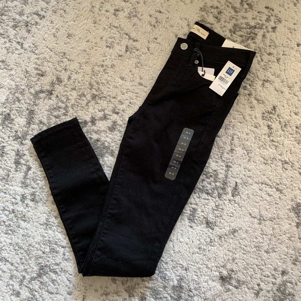 Gap Sculpt True Skinny Ever Black Jeans 25